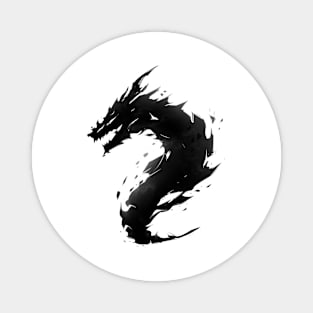 black ink dragon Magnet